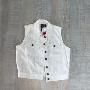 White button vest